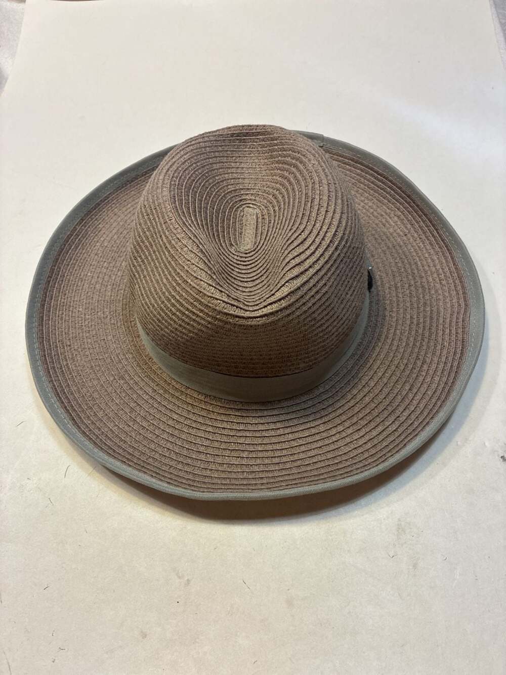 Yellow 108 Fedora Hat Size S Brown Straw Hemp Blend
